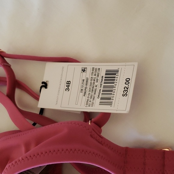 Shade & Shore Light Lift Bralette Bikini Top in Pink Size 34B # - Picture 7 of 7